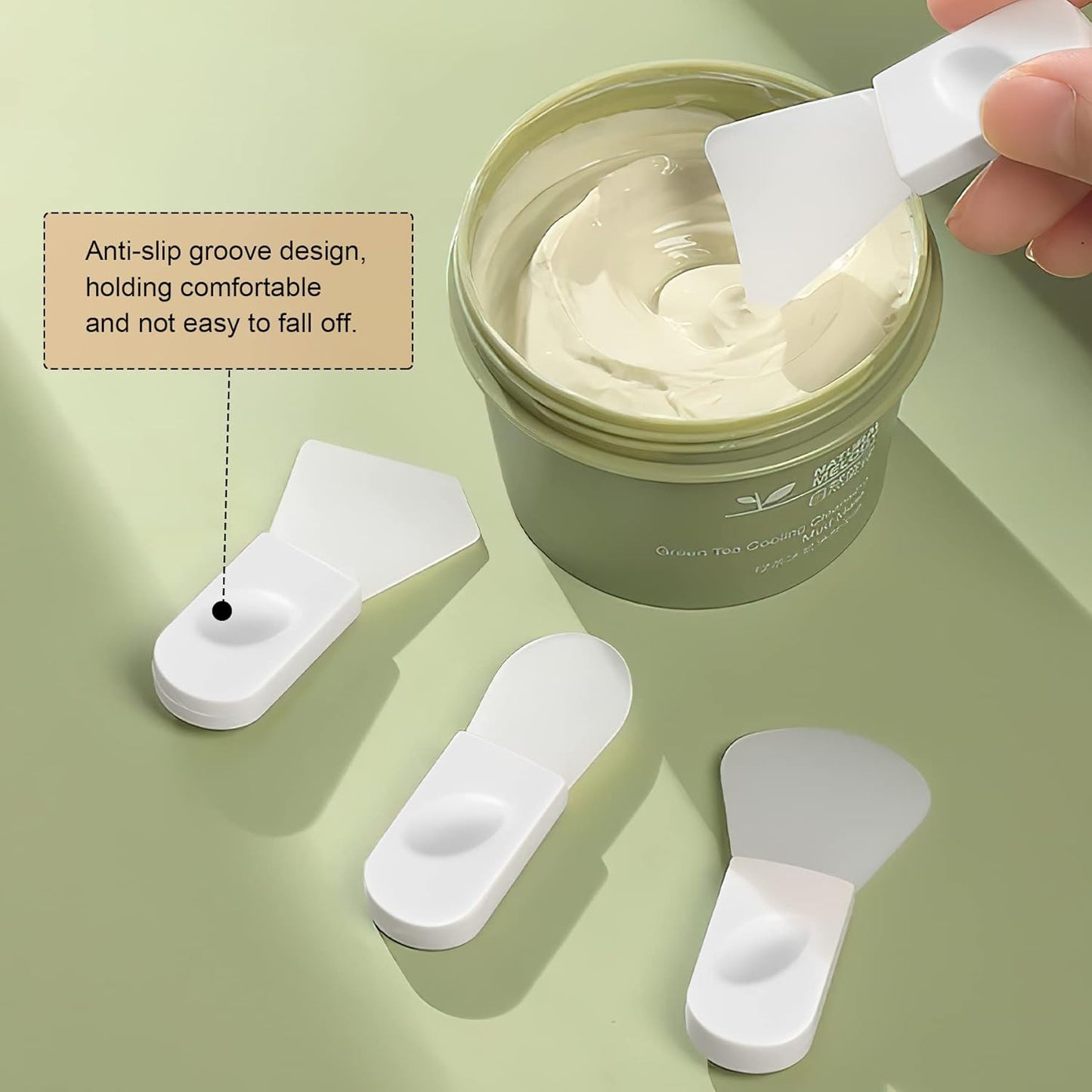 4PCS Face Mask Applicator Brushes, Soft Silicone Face Mask Brush Portable Makeup Spatula for Cosmetic Mask, Mud, Clay Mask, Eye Mask, Body Lotion