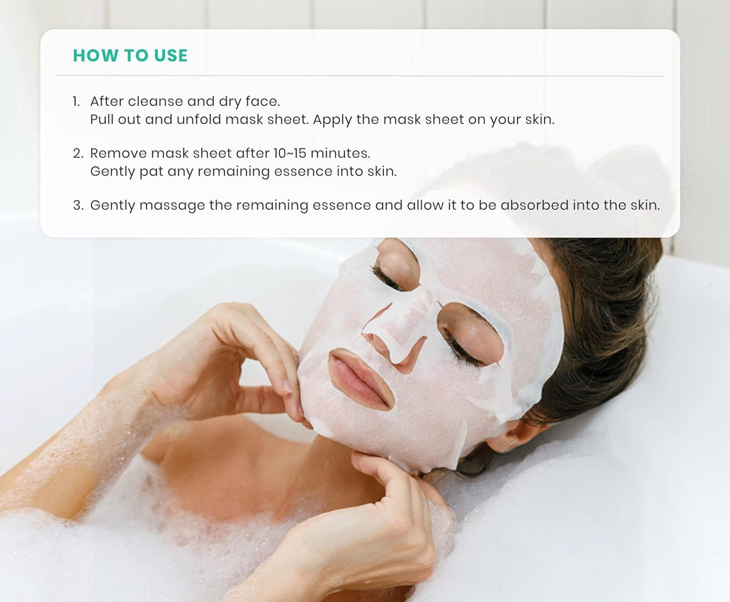 Facial Mask Sheet | Korean Skincare | Lighten, Moisturize, Firming Skin | Diminish Dark Spot & Circles 