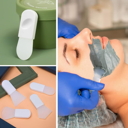 4PCS Face Mask Applicator Brushes,  Soft Silicone Face Mask Brush Portable Makeup Spatula for Cosmetic Mask, Mud, Clay Mask, Eye Mask, Body Lotion