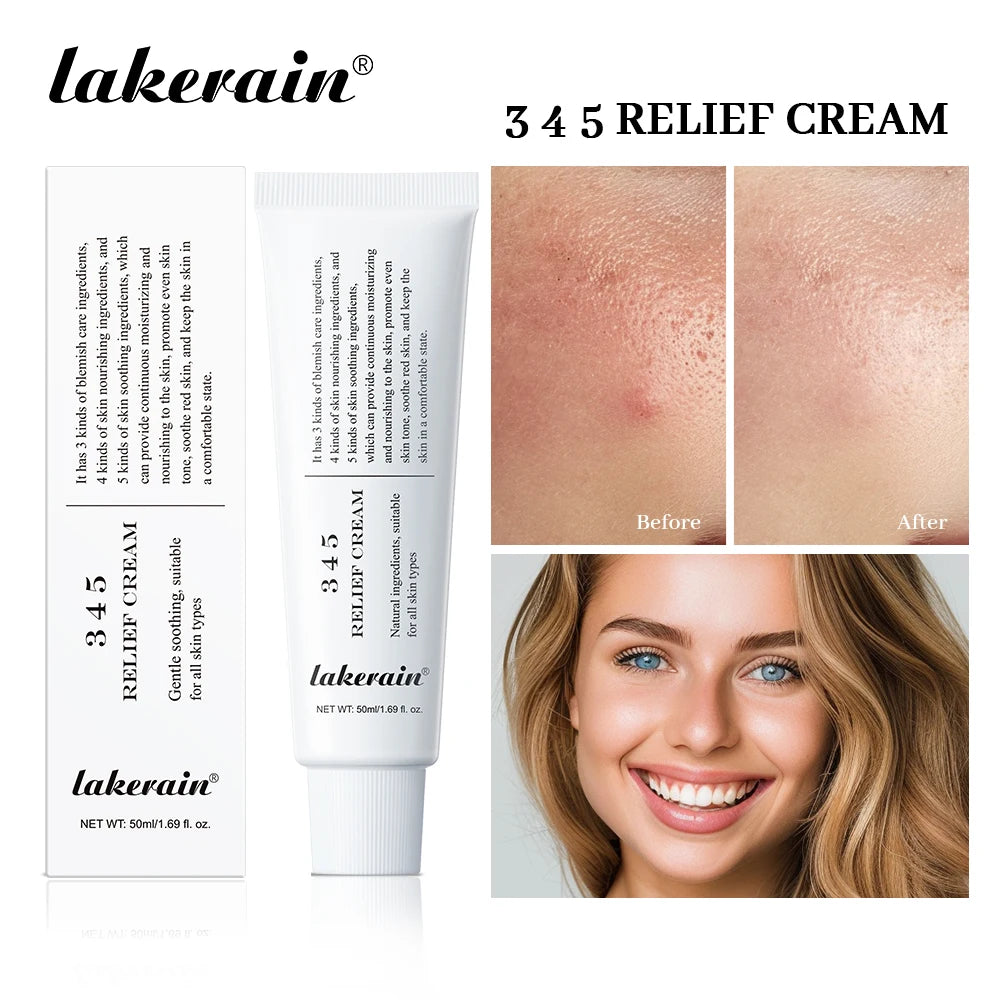 345 Relief Cream Address Blemishes Nourish Anti-Sugar Anti-Oxidation Soothing Care Face Lifting Beauty Moisturizer Korean Cream