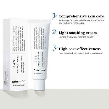 345 Relief Cream Address Blemishes Nourish Anti-Sugar Anti-Oxidation Soothing Care Face Lifting Beauty Moisturizer Korean Cream