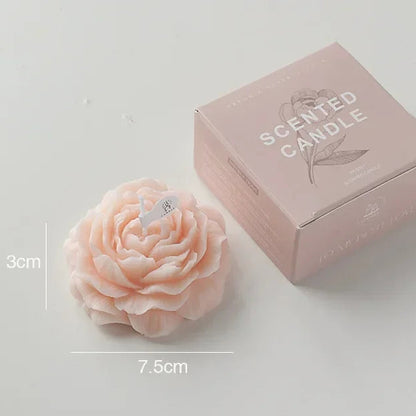 3D Peony Aromatic Candle Creative Flower Shape Aromatherapy Wedding Decor Gifts Box Valentine'S Day Scented Souvenir Ornament