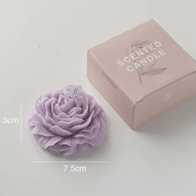 3D Peony Aromatic Candle Creative Flower Shape Aromatherapy Wedding Decor Gifts Box Valentine'S Day Scented Souvenir Ornament