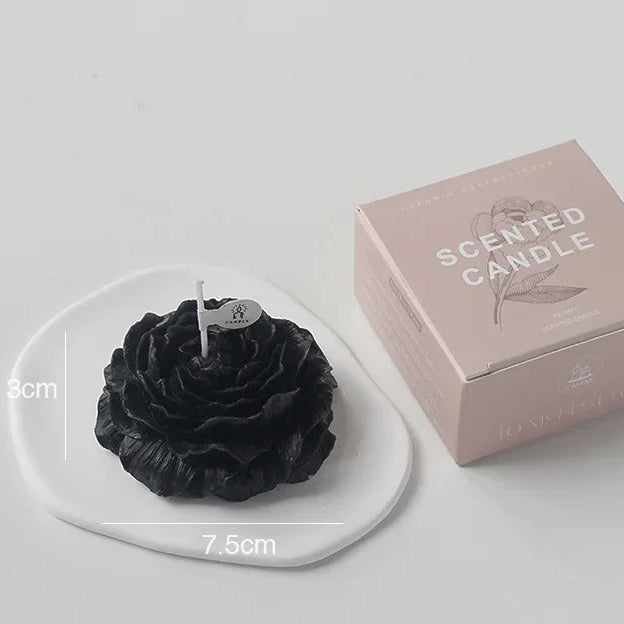 3D Peony Aromatic Candle Creative Flower Shape Aromatherapy Wedding Decor Gifts Box Valentine'S Day Scented Souvenir Ornament