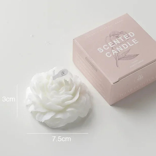 3D Peony Aromatic Candle Creative Flower Shape Aromatherapy Wedding Decor Gifts Box Valentine'S Day Scented Souvenir Ornament