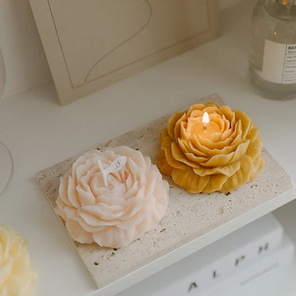 3D Peony Aromatic Candle Creative Flower Shape Aromatherapy Wedding Decor Gifts Box Valentine'S Day Scented Souvenir Ornament