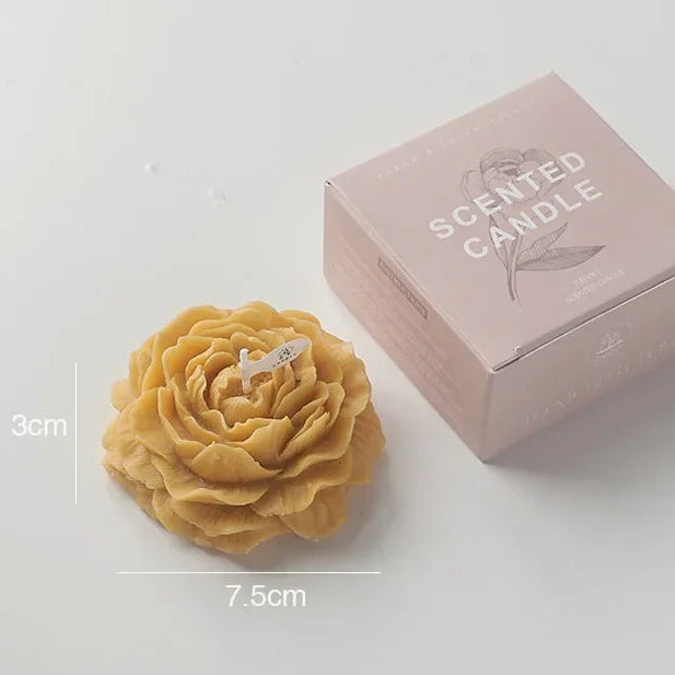3D Peony Aromatic Candle Creative Flower Shape Aromatherapy Wedding Decor Gifts Box Valentine'S Day Scented Souvenir Ornament