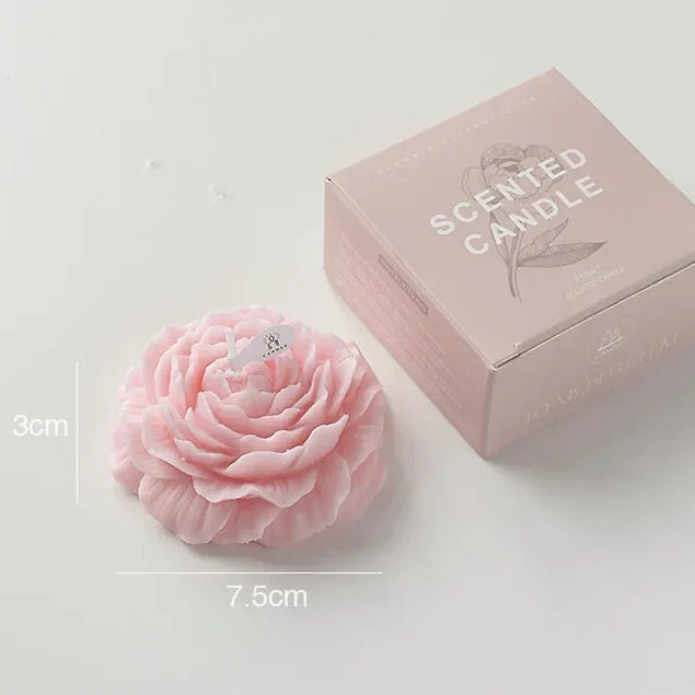 3D Peony Aromatic Candle Creative Flower Shape Aromatherapy Wedding Decor Gifts Box Valentine'S Day Scented Souvenir Ornament