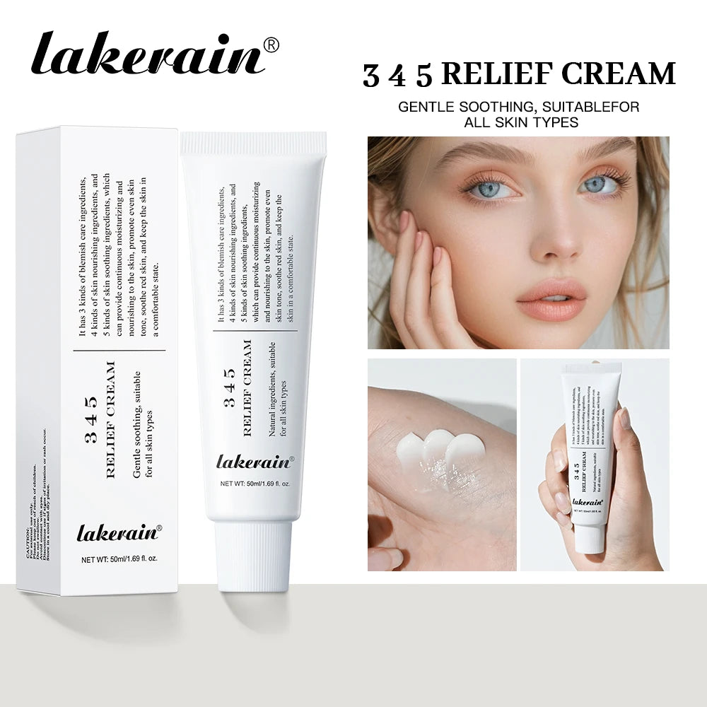 345 Relief Cream Address Blemishes Nourish Anti-Sugar Anti-Oxidation Soothing Care Face Lifting Beauty Moisturizer Korean Cream
