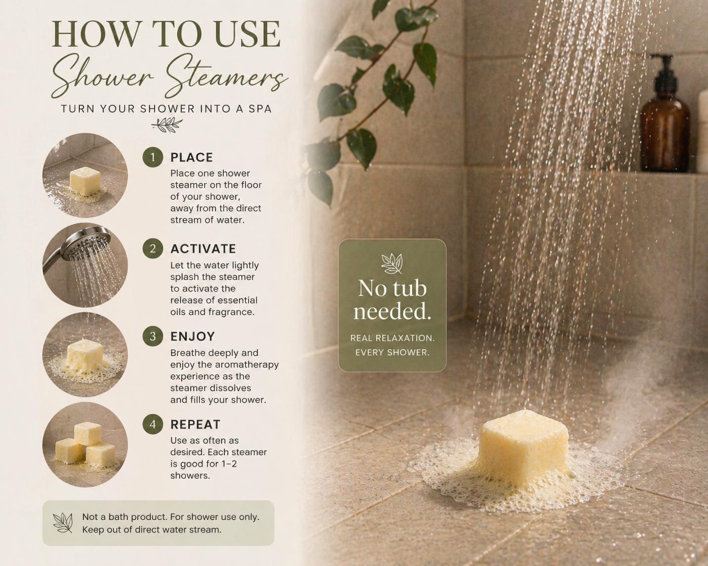 Shower Steamers Aromatherapy Essential Oil Spa Steamers Self Care Shower Bombs