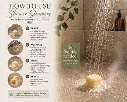 Shower Steamers Aromatherapy Essential Oil Spa Steamers Self Care Shower Bombs
